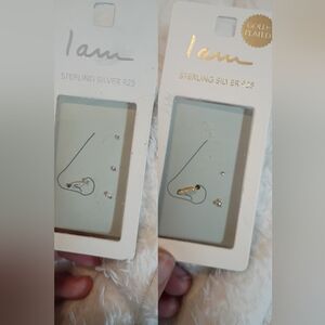 "I AM" sterling silver 925 nose rings *NWT* (7 rings, 3 gold& 4 silver)